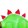 Occasions Air Flowz 5 Foot Pre Lit LED Inflatable Stegosaurus Dinosaur with Santa Hats Christmas Holiday Yard Decoration for Indoor and Outdoor Use - 3 of 3