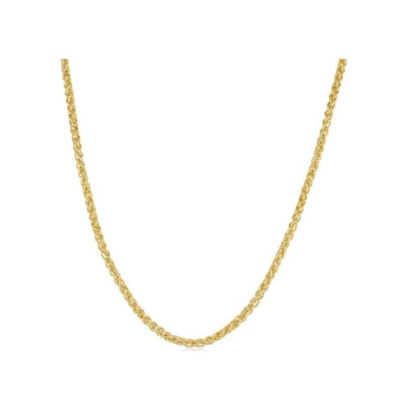 Pompeii3 14k Yellow Gold Filled 2.5mm Round Wheat Chain Necklace, 1 of 5