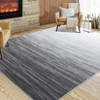 Gradient Color Contemporary Area Rug - Machine Washable Modern Ombre Carpet, Non-Slip Non-Shedding Throw Rug for Living Room Bedroom Laundry - 2 of 4