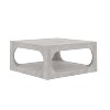 Galano Doyle 34.8 in. Square Wood Top Coffee Table in Dusty Gray Oak, Gray - 3 of 4