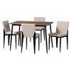 Baxton Studio Bishop Industrial Beige Fabric and Metal 5-Piece Dining Set - 2 of 4