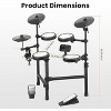 Electric Drum Set with 4 Quiet Mesh Pads, 2 Pedals, Drum Throne, Drumsticks, Headphones, 30 Songs ¨C Beginner-Friendly Electronic Drum Kit - 2 of 4