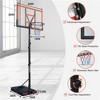 YONWAY Basketball Hoop 5.73-10FT Height Adjustable Portable Basketball Goal for Indoor Outdoor Basketball Stand 44in Backboard with Wheels - 3 of 4
