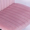 Dsvimoy Task and Office Chair Stylish Cross Legged Chair with Wheels for Home and Office, Pink, 26"*22.5"*11" - 4 of 4