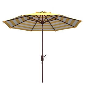 Athens Inside Out Striped 9Ft Crank Auto Tilt Umbrella - PAT8007 - Safavieh - 1 of 3