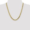 Black Bow Jewelry Men's 7.25mm 10k Yellow Gold Flat Beveled Curb Chain Necklace - 2 of 4