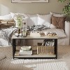 Homhougo 2-Tier Center Table Living Room Coffee Table, Coffee Tables for Living Room with X-Shaped Sturdy Frame, Easy Assembly - 3 of 4