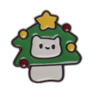 Unique Bargains Christmas Brooches Series Alloy Dripping Wax White Red 0.87"x1.02" 1Pcs - 1 of 4