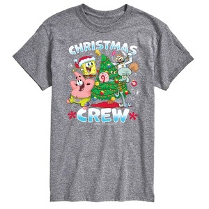 Men's - SpongeBob SquarePants - Christmas Crew Short Sleeve Graphic T-Shirt - 1 of 4