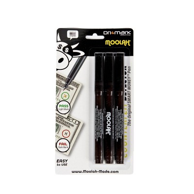 3pk Counterfeit Money Detector Pen - Moolah