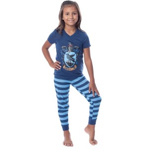 Harry Potter Big Girls' Hogwarts House Crest Jogger Pajama Set-All Houses - 1 of 3
