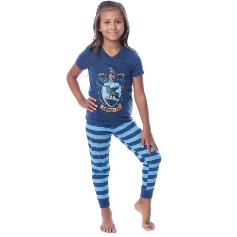 Velour Harry Potter® Pyjamas for Girls - blue dark solid with design, Girls