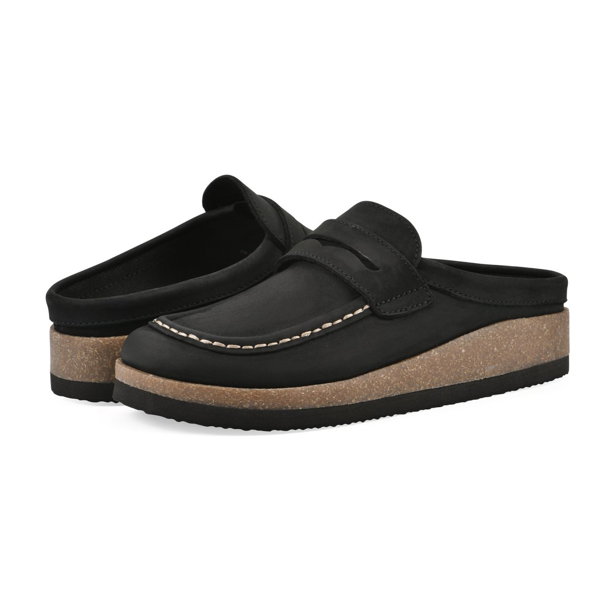 Женские сабо White Mountain Women's Brinlee Footbeds Clog, Black Nubuck, 9 — фото 7