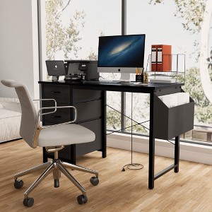 CAVINAS Home Office Desk Morden Computer Desk with 3 Drawers, Side Storage Pocket for Study and Work - 1 of 4