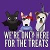 Women's Design By Humans Dog Halloween - We're Only Here For The Treats By PedigreePrints Racerback Tank Top - 2 of 3