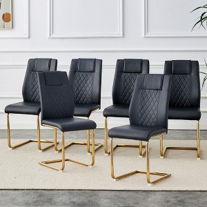 NicBex Modern Dining Chairs with Plush Upgraded Cushions,Anti-Slip Armless Chairs for Kitchen,Living Room - 1 of 4