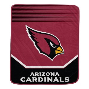 NFL Arizona Cardinals Half Tone Lines Tab Royal Plush Blanket: Sports Team Logo Throw - 1 of 1