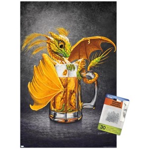 Trends International Stanley Morrison - Beer Dragon Unframed Wall Poster Prints - 1 of 4
