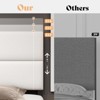 AMERLIFE Linen Upholstered Bed Frame,Bed with 2 Drawers Height Adjustable Headboard - 4 of 4