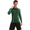 Anna-Kaci Active Men's Long Sleeve Compression Shirt with Contrast Stitching and Athletic Fit - 2 of 4