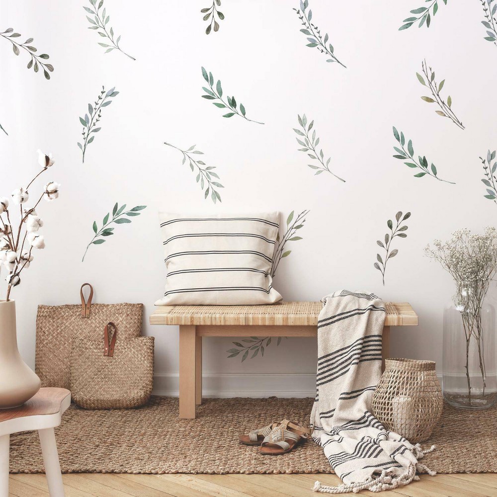 Photos - Other for Repair Roommates Country Leaves Peel and Stick Wall Decal - : Vinyl Botanical Modern Decor, Self-Adhesive, 24pc 
