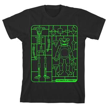 Five Nights at Freddy's Sister Location Toy Freddy Assembly Boy's Black T-shirt