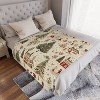 Lomsoe Christmas Flannel Blanket, Christmas Village Holiday Throw Nostalgic Village Christmas Town Flannel Christmas Gift. - 2 of 4