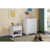 Galen 1-Drawer Transitional Wood Nightstand in White - Lexicon - 2 of 4