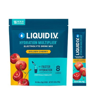 Liquid I.v. Hydration Multiplier - Golden Cherry Electrolyte Powder Drink Mix 1 Pack (16 Servings)