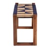 bali & pari Jerilyn Two Tone Seagrass and Acacia Wood Accent Bench Navy Blue/Brown/Natural Brown: Bohemian Style, No Assembly Required - 4 of 4