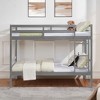 NicBex Bunk Bed,Wood Bunk Bed Frame with Ladder and High Guardrail,Twin Size Bed Frame for Kids Teens,No Box Spring Needed - 2 of 4