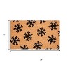 HomeRoots 17" X 29" Brown And Black Christmas Snowflake Outdoor Coir Door Mat - 3 of 4