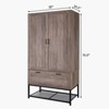 Armoire Vintage Gray 2 Doors 2 Drawers - 4 of 4
