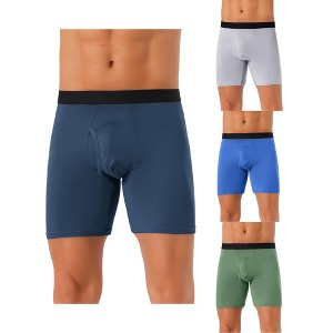 INSPIRE CHIC Men's 4 Pack Lightweight Soft Stretch Open-fly Basic Boxer Briefs - 1 of 4