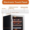 Ca'Lefort 15" Wine and Beverage Fridge Cooler Combo, Hold 80 Cans and 28 Bottles Freestanding & Built-in for Kitchen Office - 2 of 4