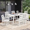 Hyleory 7pc Outdoor Dining Set, 66.9'' Rectangular Table w/Umbrella Hole and 6 Chairs - 2 of 4