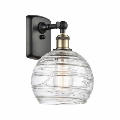 Athens Deco Swirl - 1 Light Wall Sconce In Industrial Style-13 Inches Tall and 8 Inches Wide