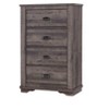 Okak Modern Wooden Dresser for Bedroom with 4 Drawers, Storage Chest of Drawers Nightstand Bed Side Cabinet for Living Room Hallway, Gray - 3 of 4