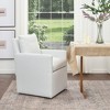 KINWELL 25" Performance Fabric Upholstered Rolling Dining Armchair - 4 of 4