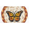 Earth Rugs Monarch Butterfly Coaster – 5"x5" Braided Jute with Hand-Printed Monarch Design for Nature, Garden, or Rustic Decor - 3 of 3