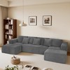 Racxily 132inch Modular U-Shaped Sectional Sofa, 4 Seat Chaise Lounge, Modularly Adjustable for Living Room & Bedroom - 4 of 4
