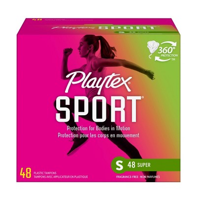 Playtex Sport Unscented Plastic Tampons - Super - 48ct