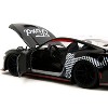 2024 Ford Mustang Dark Horse Black with White Top and "Mustang Horse Graphics" 1/24 Die Cast Model Car by Jada - 3 of 4