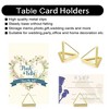 100pcs Place Card Holders Triangle Shape Table Number Holder with 20 Greeting Card for Wedding Party - 2 of 4