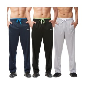 Lomsoe Mens Sweatpants with Zipper Pockets Open Bottom Athletic Pants for Workout,Running,Training,Jogging,Gym - 1 of 1