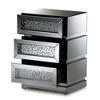 Sabrina Hollywood Regency Glamour Style Mirrored 3 - Drawer Nightstand - Baxton Studio - 2 of 4