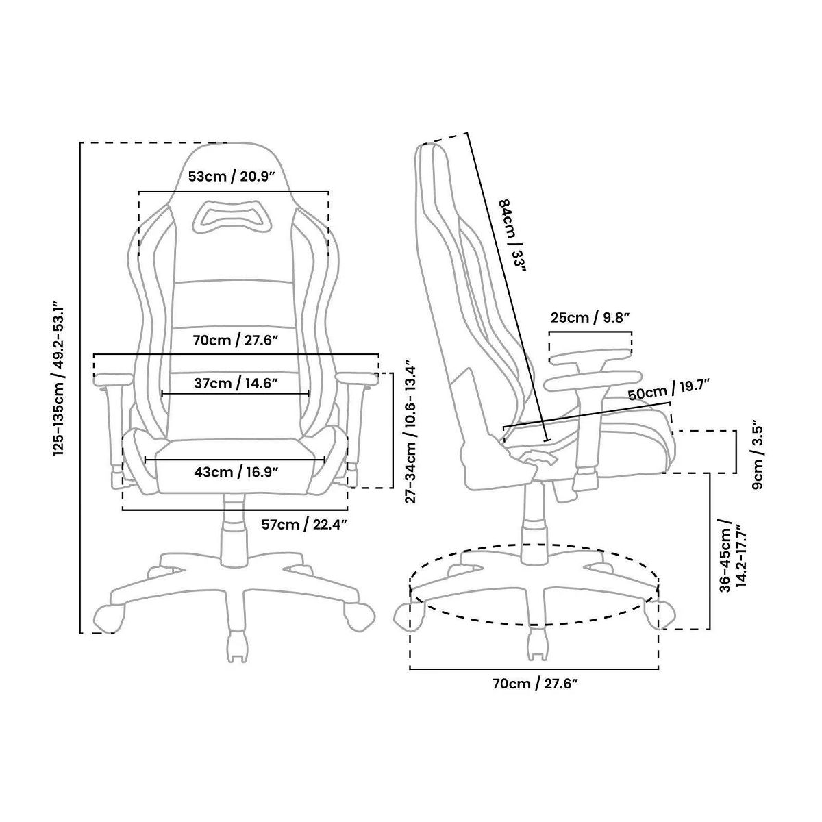 Arozzi Torretta Premium Super Soft Upholstery Fabric with Ergonomic Design with 2 Supportive Pillows for Office and Gaming Chair - thumbnail 4