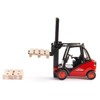 Linde Forklift Truck Red with 2 Pallet Accessories 1/50 Diecast Model by Siku - 4 of 4