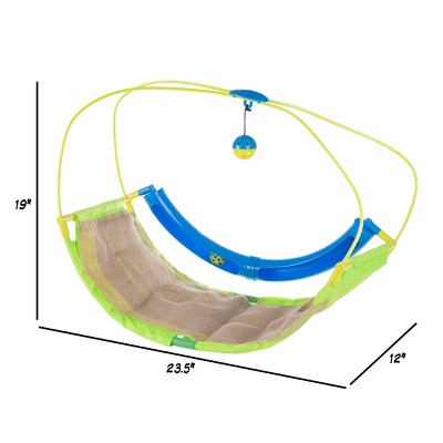Interactive Cat Toy Rocking Mat with Sisal and Hanging Ball