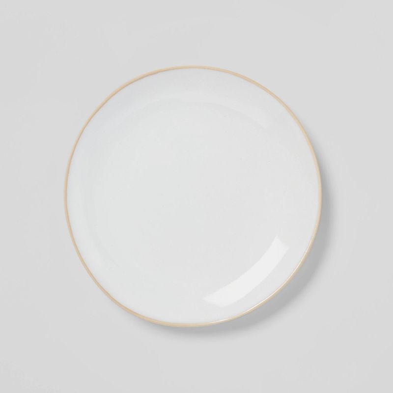 8&#34; Stoneware Wetherfield Salad Plate White - Threshold&#8482;, 1 of 5